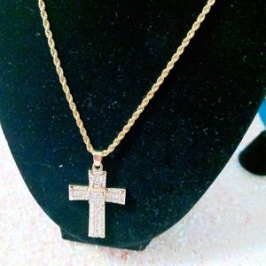 Gold color BLING CROSS